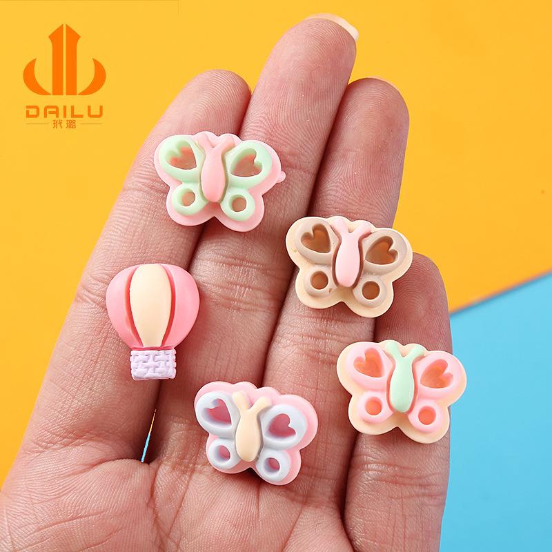 Charm LaBuBu 新款热气球 蝴蝶树脂贴片diy饰品配件奶油手机壳装饰材料批发 材