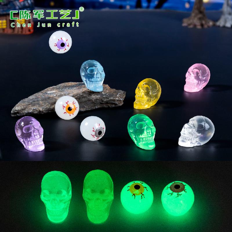 Phụ Kiện Tiểu Cảnh Tiểu cảnh Halloween đầu lâu phát sáng trang trí mini (ZC-729)