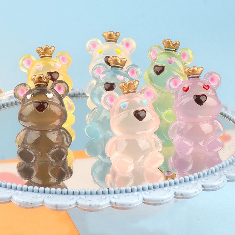 Charm LaBuBu Charm vương miện gấu phát sáng DIY trang trí (FF-270)