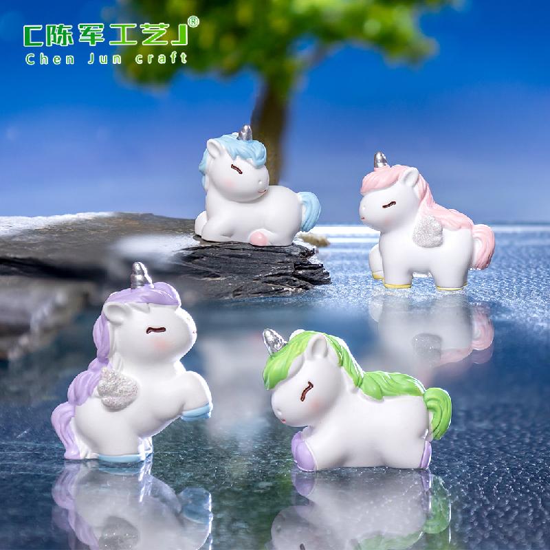 Phụ Kiện Tiểu Cảnh Tiểu cảnh kỳ lân mini trang trí bánh và xe hơi DIY (ZC-904)