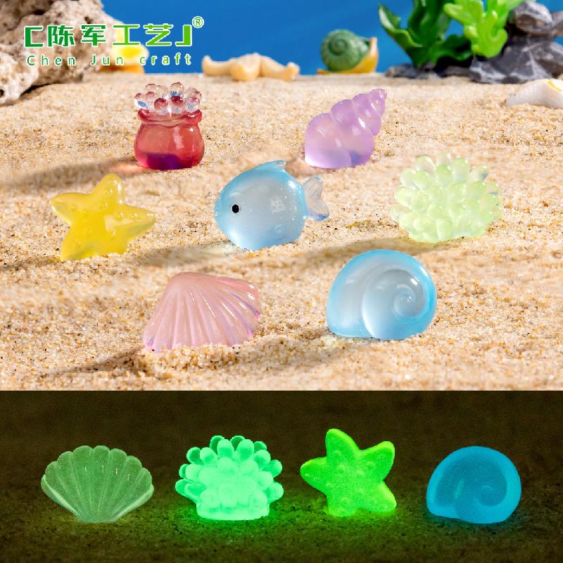 Phụ Kiện Tiểu Cảnh Tiểu cảnh phát sáng ốc biển và san hô trang trí bể cá (ZC-768)