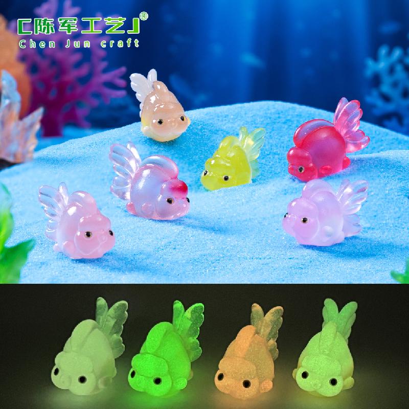 Phụ Kiện Tiểu Cảnh Tiểu cảnh cá chép may mắn phát sáng, biển DIY, phụ kiện bàn tiểu cảnh mini (ZC-747)