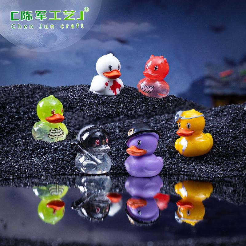 Phụ Kiện Tiểu Cảnh Tiểu cảnh vịt vàng Halloween, DIY, phụ kiện treo bàn tiểu cảnh mini đáng yêu (ZC-448)