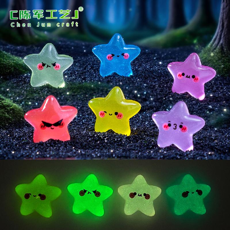 Phụ Kiện Tiểu Cảnh Tiểu cảnh ngôi sao phát sáng DIY, phụ kiện resin tiểu cảnh mini mới, cute và thu nhỏ (ZC-831)