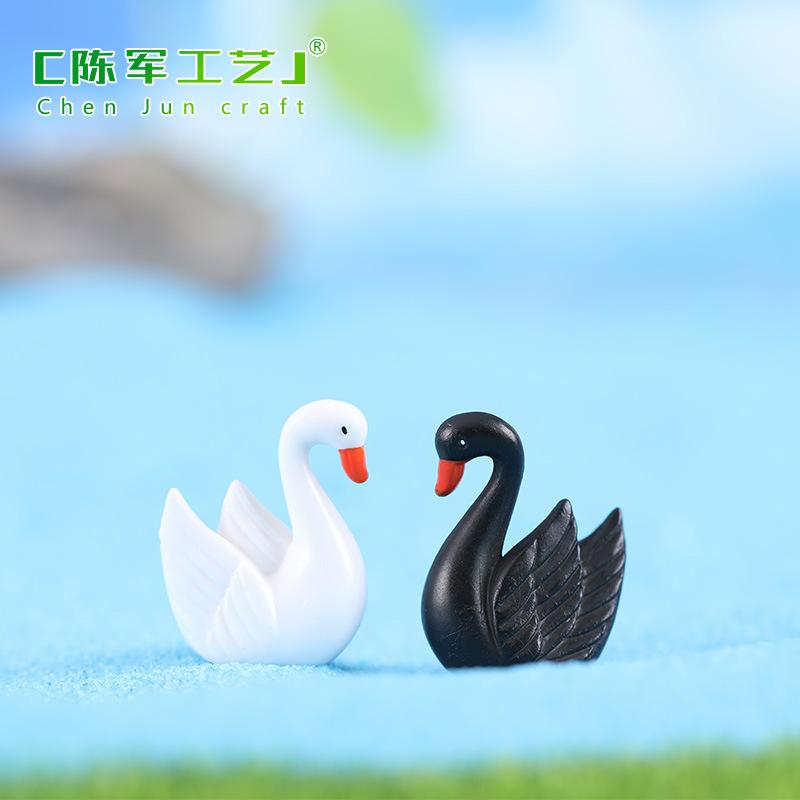 Phụ Kiện Tiểu Cảnh Tiểu cảnh thiên nga đen trắng, phụ kiện trang trí dễ thương (ZC-582)