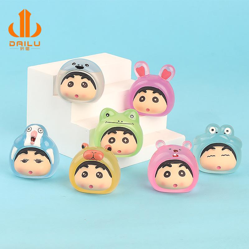 Charm LaBuBu 夜光动物小新 夜光立体diy饰品树脂车载小摆件钥匙扣潮玩萌粒批发