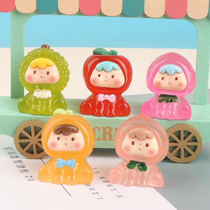 Charm LaBuBu 现货立体夜光水果崽崽树脂摆件手工diy饰品配件抖音爆款盲袋钥匙