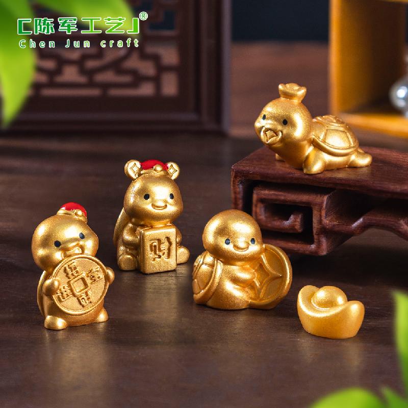 Phụ Kiện Tiểu Cảnh Tiểu cảnh vàng, rùa tài lộc DIY, phụ kiện tiểu cảnh mini xe bàn treo cute (ZC-1011)
