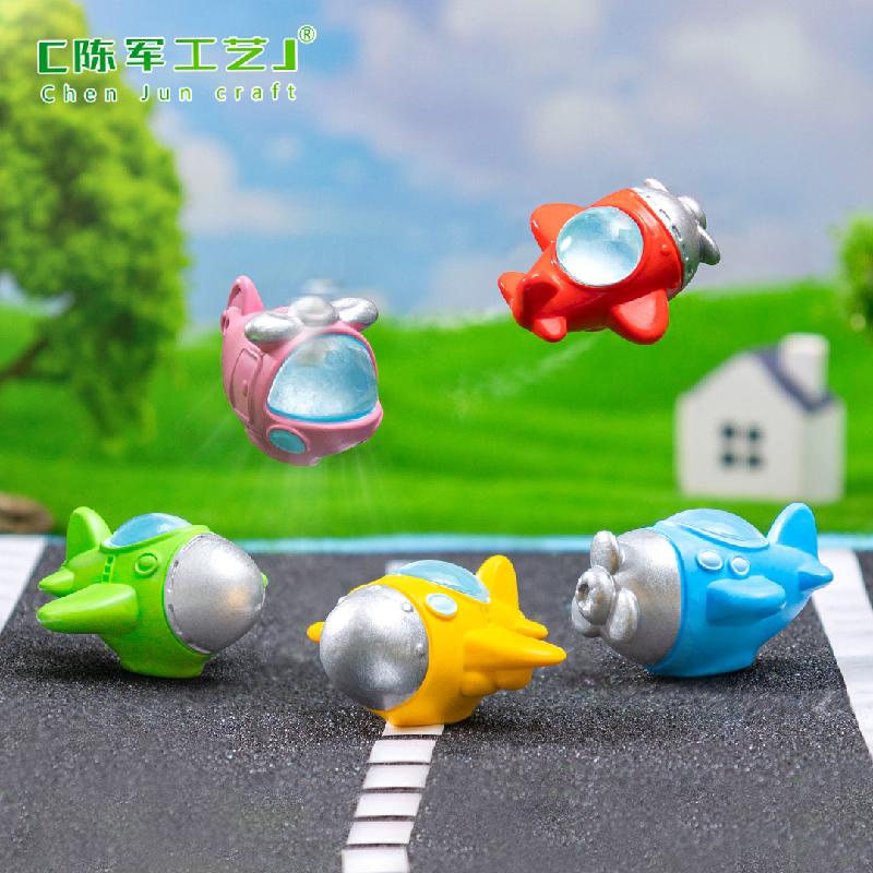 Phụ Kiện Tiểu Cảnh Tiểu cảnh máy bay Q版 DIY, phụ kiện treo tiểu cảnh mini xe bàn đáng yêu (ZC-894)