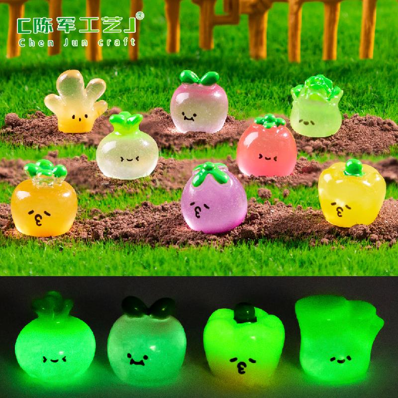 Phụ Kiện Tiểu Cảnh Tiểu cảnh rau củ phát sáng DIY, phụ kiện tiểu cảnh mini resin blind bag treo bàn garden đáng yêu cute (ZC-1498)