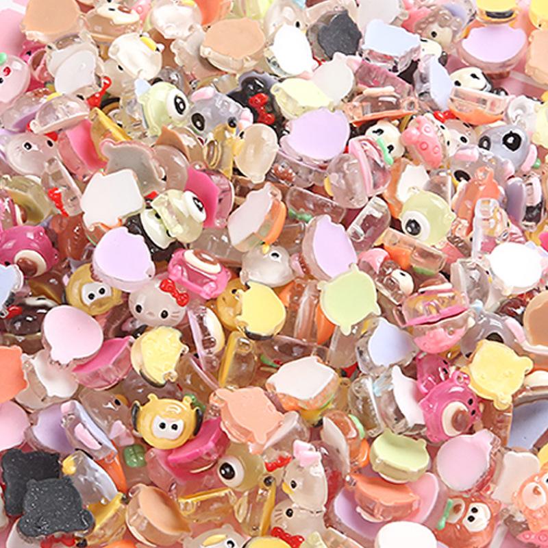 Charm LaBuBu 透明款树脂配件奶油胶手机壳装饰发饰手工发夹diy材料透明小动物