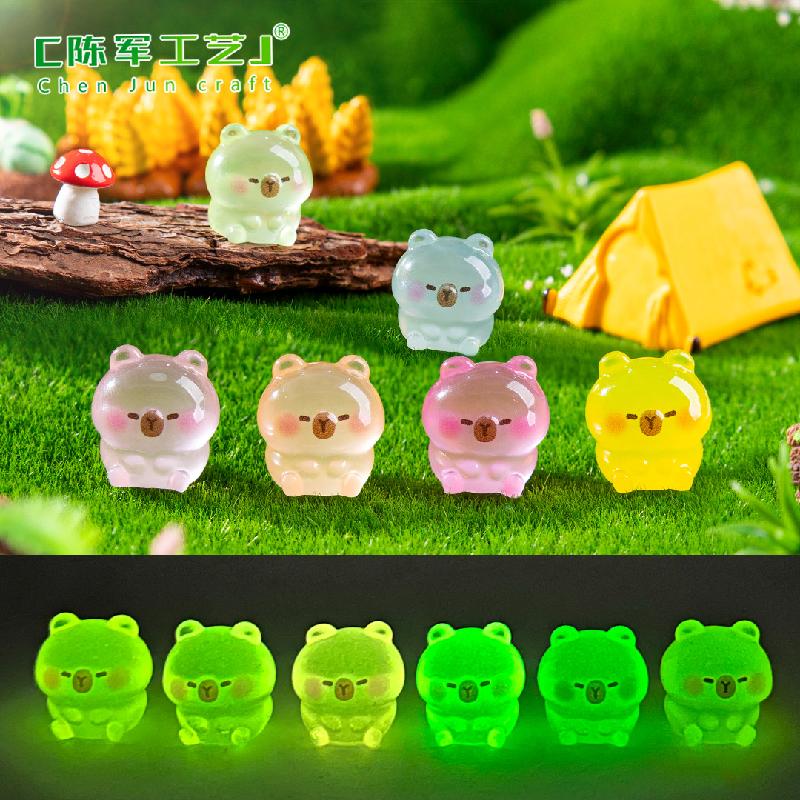 Phụ Kiện Tiểu Cảnh Tiểu cảnh capybara phát sáng DIY, phụ kiện tiểu cảnh mini bàn garden cute (ZC-1122)