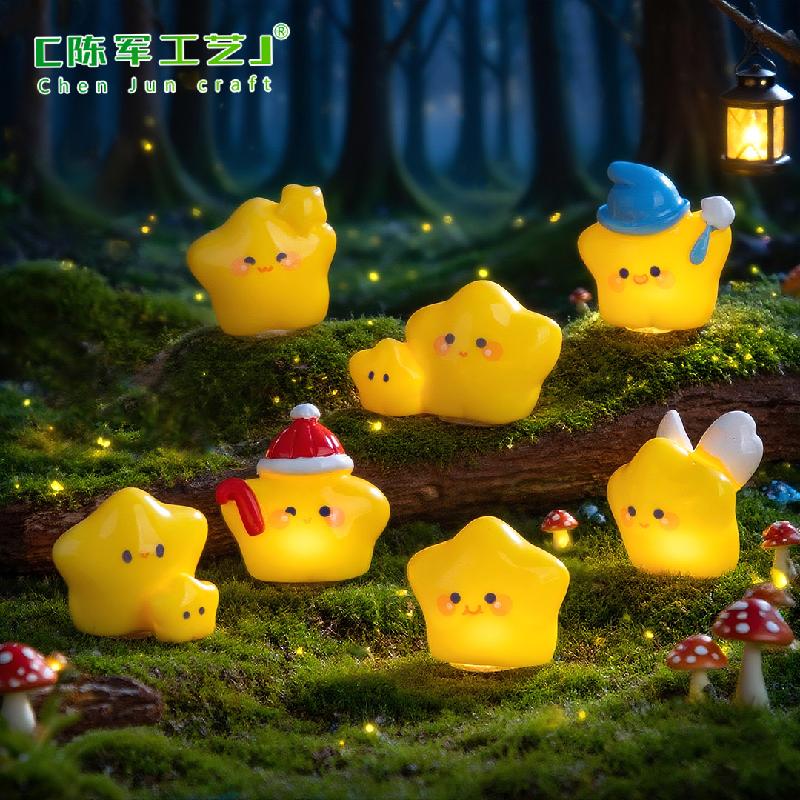 Phụ Kiện Tiểu Cảnh Tiểu cảnh phát sáng, thiên thần nhỏ, sao vàng, DIY, phụ kiện treo mini tiểu cảnh bàn (ZC-134)