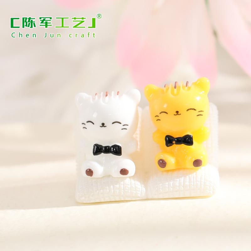 Phụ Kiện Tiểu Cảnh Tiểu cảnh mèo hai màu mini trang trí chậu cây DIY (ZC-1305)