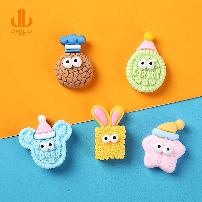 Charm LaBuBu 卡通动物饼干diy奶油胶手机壳树脂饰品配件 自制头绳发夹材料批发