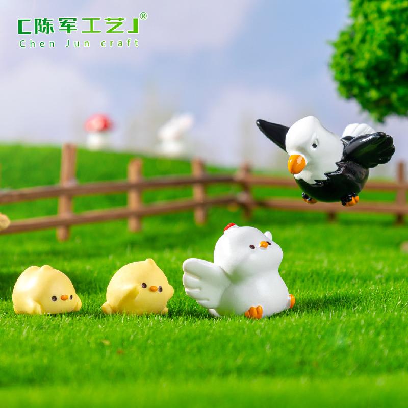 Phụ Kiện Tiểu Cảnh Tiểu cảnh chim ưng bắt gà, nông trại mini DIY, phụ kiện bàn xe hơi tiểu cảnh sáng tạo (ZC-158)