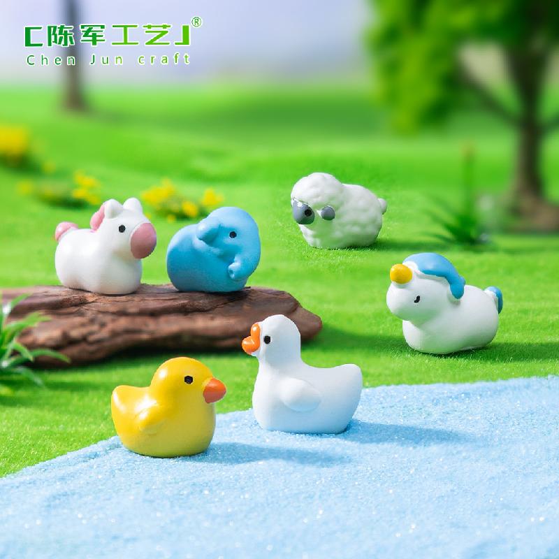 Phụ Kiện Tiểu Cảnh Tiểu cảnh chú ngỗng béo dễ thương, sân vườn DIY, phụ kiện treo bàn tiểu cảnh mini (ZC-600)