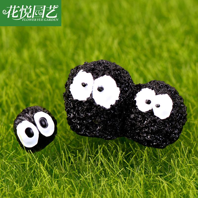 Phụ Kiện Tiểu Cảnh Tiểu cảnh bình sinh thái quả cầu đen resin trang trí (ZC-892)