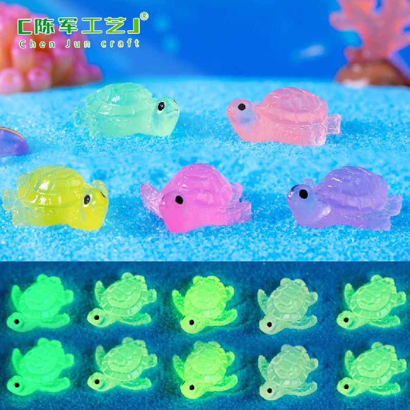 Phụ Kiện Tiểu Cảnh Tiểu cảnh rùa phát sáng mini trang trí bể cá DIY (ZC-1092)