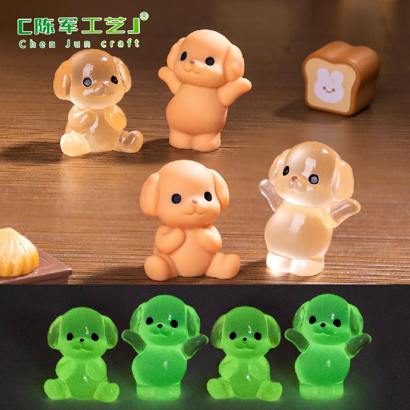 Phụ Kiện Tiểu Cảnh Tiểu cảnh chó Poodle phát sáng DIY, phụ kiện tiểu cảnh mini bàn garden đáng yêu (ZC-1155)