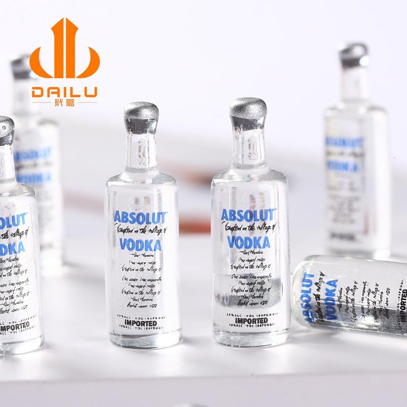 Charm LaBuBu 超市迷你微缩仿真树脂小瓶子 手工diy奶油胶滴胶树脂配件材料批发