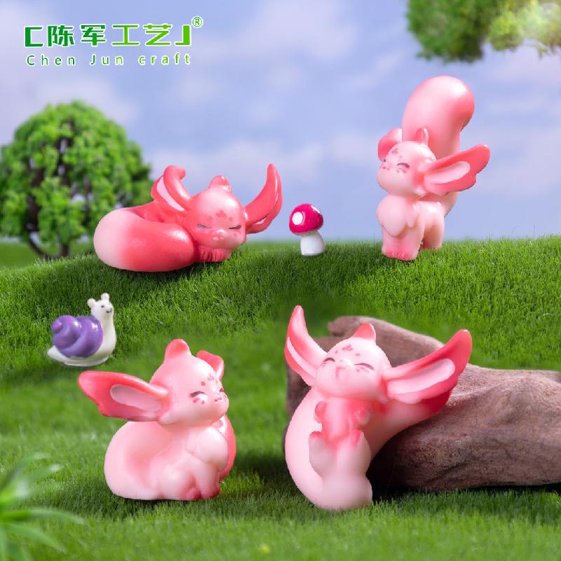 Phụ Kiện Tiểu Cảnh Tiểu cảnh hồ ly nhỏ, phụ kiện trang trí cây cảnh dễ thương (ZC-364)