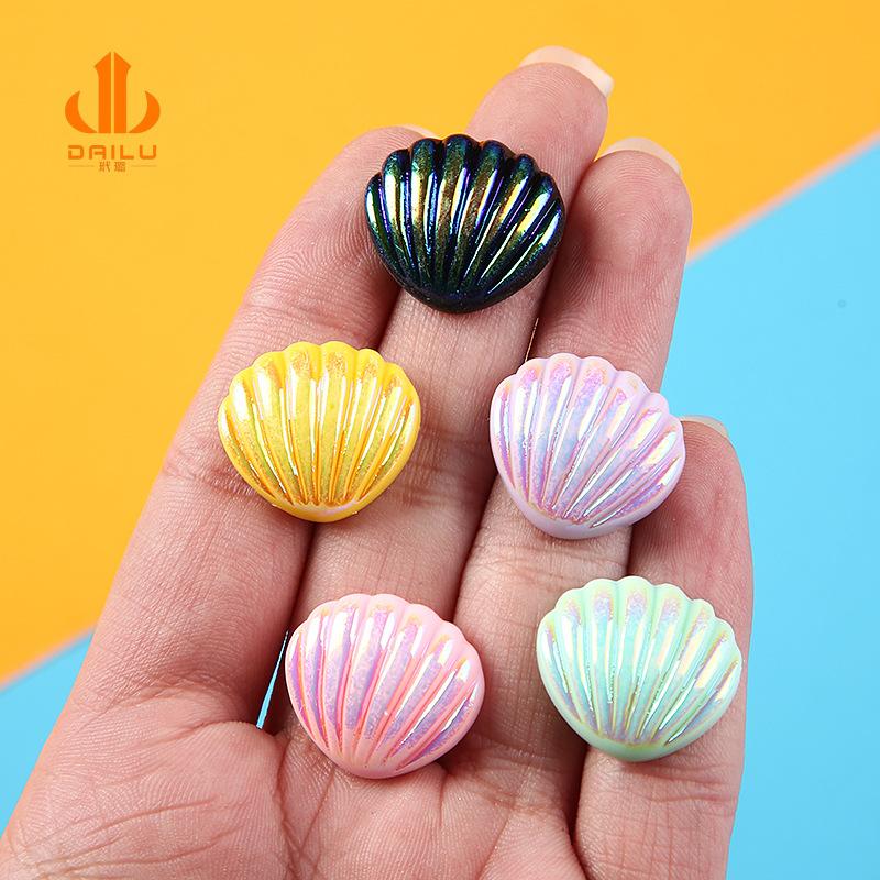 Charm LaBuBu 七彩电镀贝壳奶油胶手机壳树脂饰品配件diy材料包手工自制水晶滴