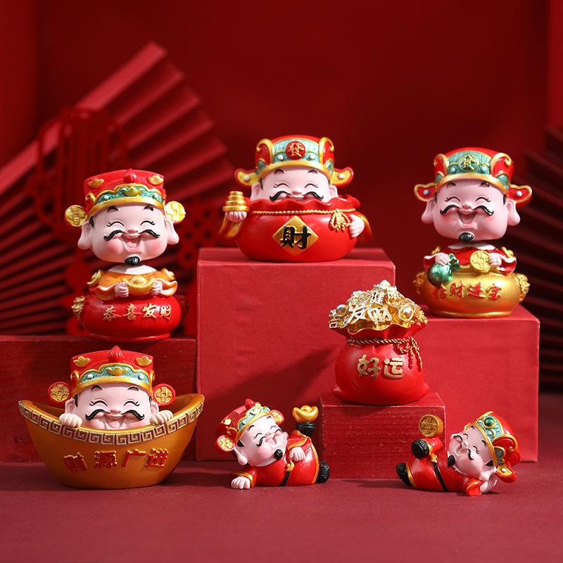 Phụ Kiện Tiểu Cảnh Gạt tàn thần tài đa năng đựng kẹo, chìa khóa, đỡ điện thoại (BS-41)