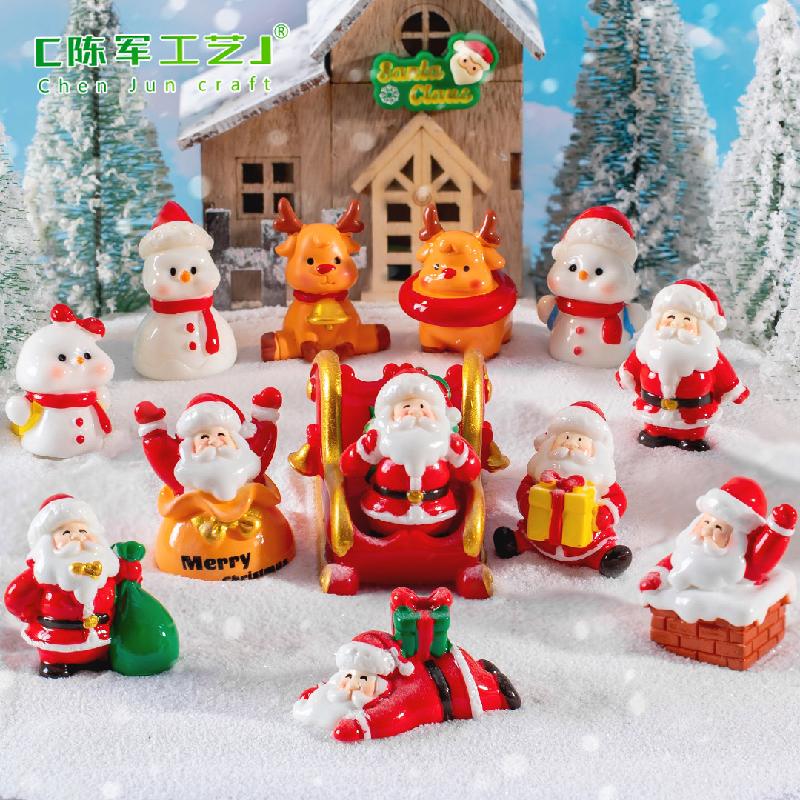 Phụ Kiện Tiểu Cảnh Tiểu cảnh ông già Noel, người tuyết, quả cầu tuyết mini (ZC-32)