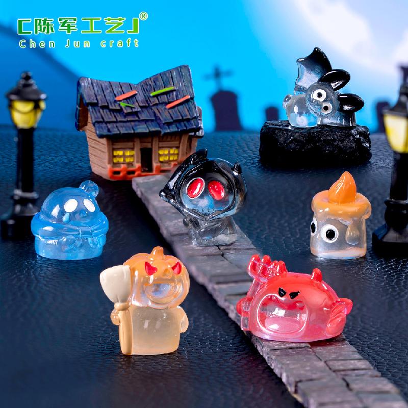 Phụ Kiện Tiểu Cảnh Tiểu cảnh Halloween, quái vật và quả cầu, trang trí mini (ZC-360)
