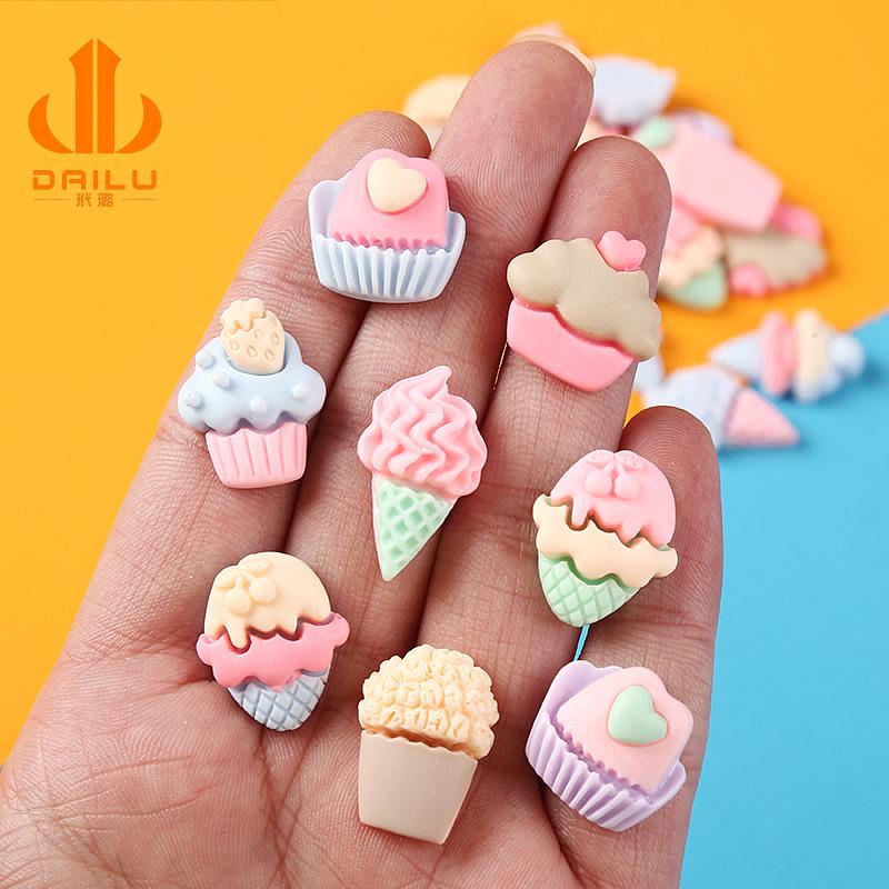 Charm LaBuBu 仿真薯条 蛋糕奶油胶手机壳树脂饰品配件diy材料包手工自制水晶滴