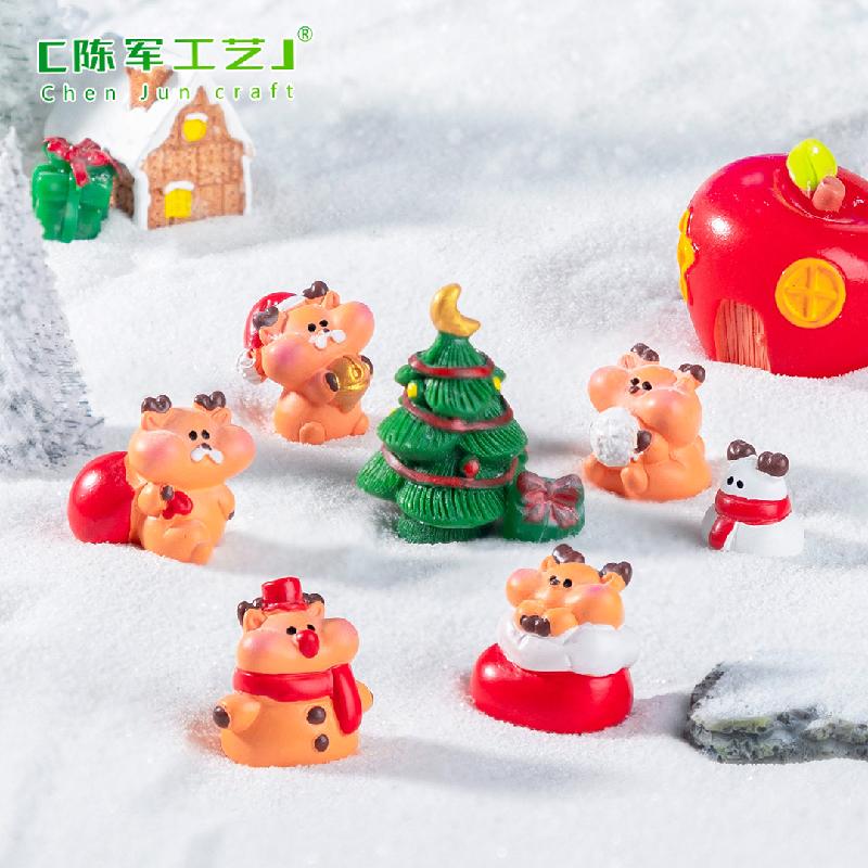 Phụ Kiện Tiểu Cảnh Tiểu cảnh tuần lộc Noel, tuyết DIY, phụ kiện xe tiểu cảnh mini nhỏ xinh (ZC-739)