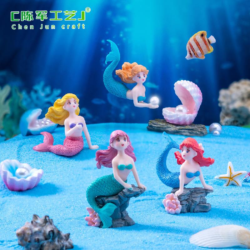 Phụ Kiện Tiểu Cảnh Tiểu cảnh cá, mermaid, rạn san hô bể cá PVC DIY, phụ kiện tiểu cảnh bàn mini sáng tạo (ZC-208)