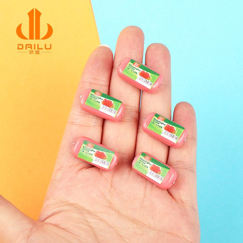 Charm LaBuBu 树脂仿真食玩火腿肠 diy配件酒瓶奶油胶手机壳钥匙扣发夹装饰材料