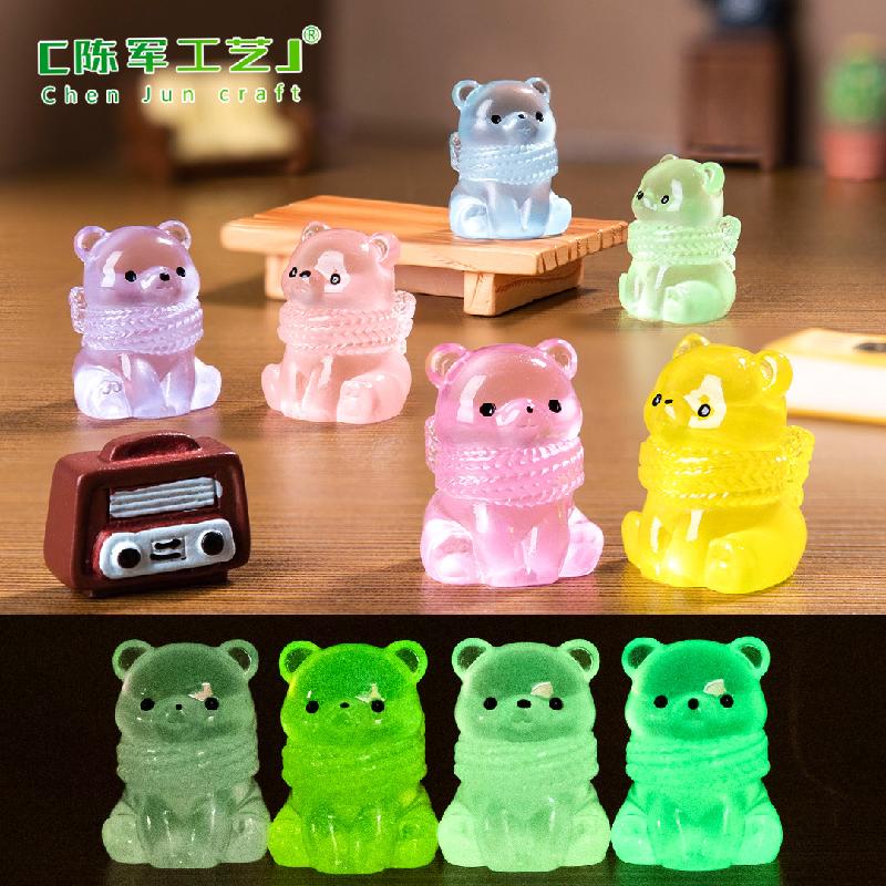 Phụ Kiện Tiểu Cảnh Tiểu cảnh gấu Bắc Cực phát sáng DIY, phụ kiện tiểu cảnh mini resin blind bag cute garden (ZC-1353)