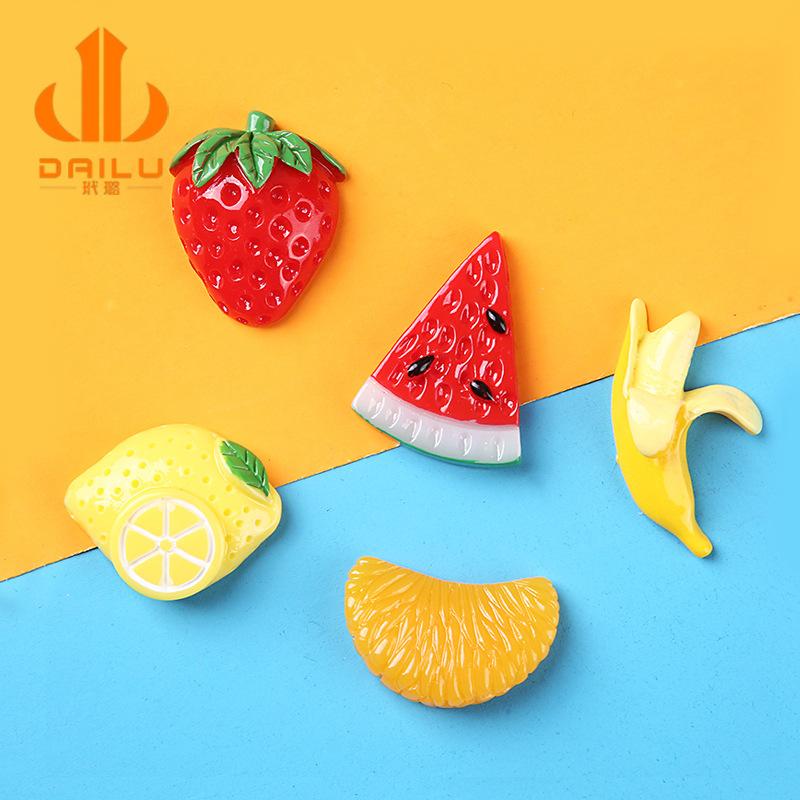 Charm LaBuBu 树脂水果西瓜香蕉草莓柠檬橘子diy发饰奶油手机壳配件 史莱姆配件