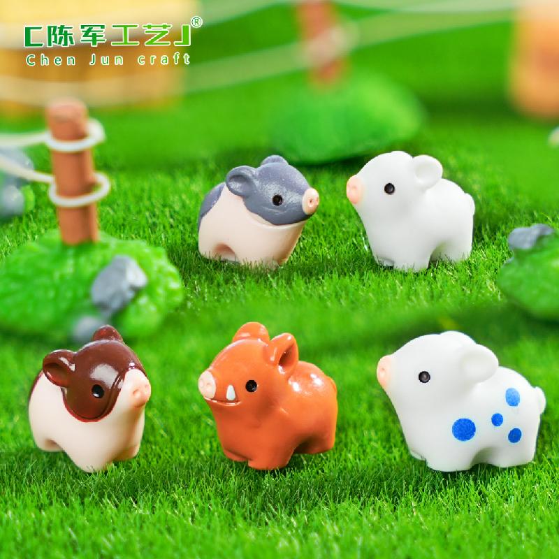 Phụ Kiện Tiểu Cảnh Tiểu cảnh heo con dễ thương DIY, sân vườn, phụ kiện tiểu cảnh mini ngoại thương (ZC-754)
