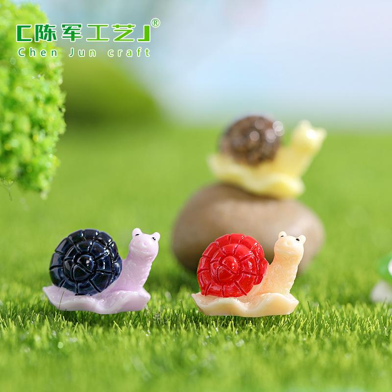 Phụ Kiện Tiểu Cảnh Tiểu cảnh ốc sên ba màu resin trang trí chậu cây DIY (ZC-841)