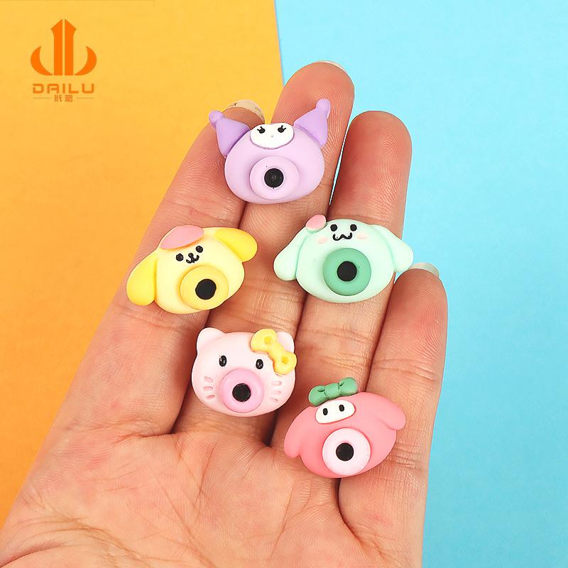 Charm LaBuBu 仿真卡通相机diy饰品树脂配件头饰发夹钥匙扣材料奶油胶手机壳