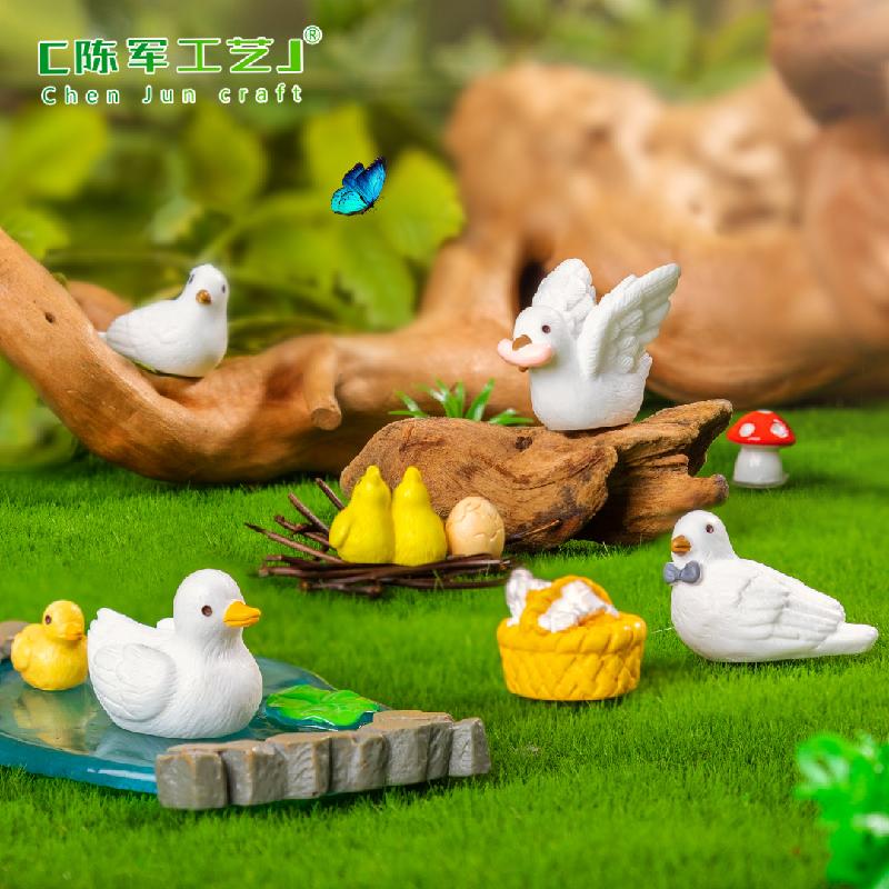 Phụ Kiện Tiểu Cảnh Tiểu cảnh gia đình chim nhỏ, trang trí cây cảnh mini DIY (ZC-308)