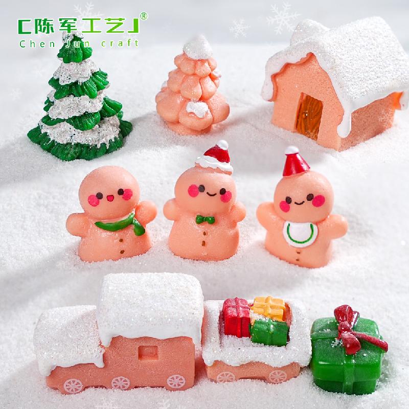 Phụ Kiện Tiểu Cảnh Tiểu cảnh người gừng Giáng sinh DIY, phụ kiện tiểu cảnh mini bàn cute, nhỏ gọn (ZC-895)