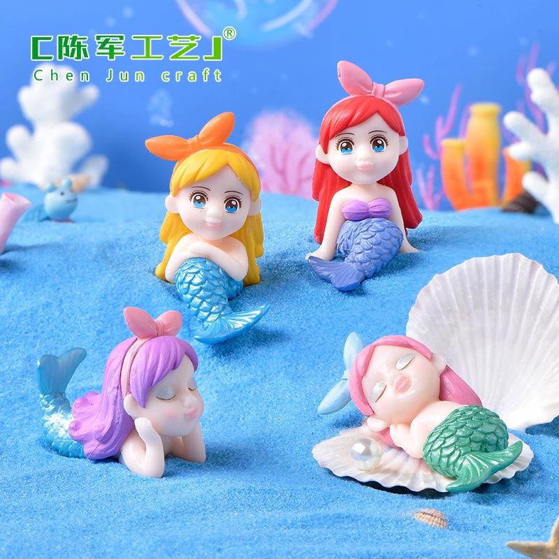 Phụ Kiện Tiểu Cảnh Tiểu cảnh kẹp tóc nàng tiên cá, trang trí bể cá mini DIY (ZC-415)