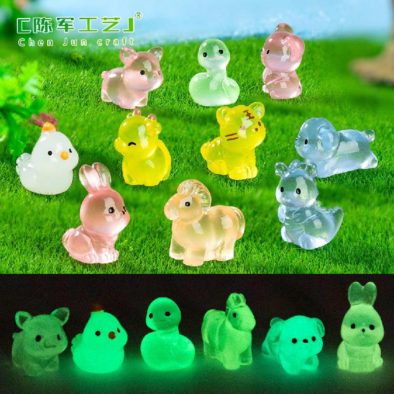 Phụ Kiện Tiểu Cảnh Tiểu cảnh 12 con giáp phát sáng DIY, phụ kiện tiểu cảnh mini bàn treo cute (ZC-1022)