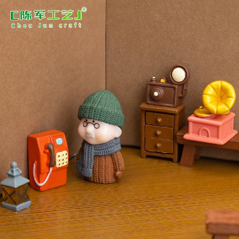 Phụ Kiện Tiểu Cảnh Tiểu cảnh máy ảnh cổ điển, búp bê DIY, phụ kiện bàn mini tiểu cảnh sáng tạo dễ thương (ZC-110)