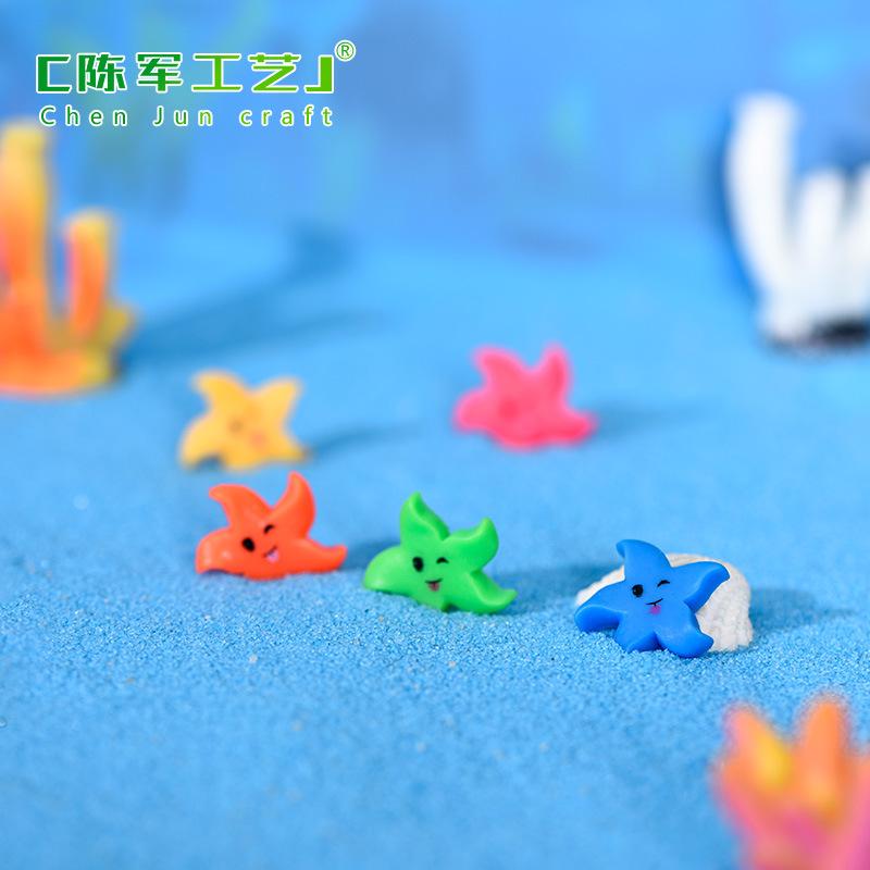 Phụ Kiện Tiểu Cảnh Tiểu cảnh sao biển nhiều màu mini trang trí bể cá DIY (ZC-1294)