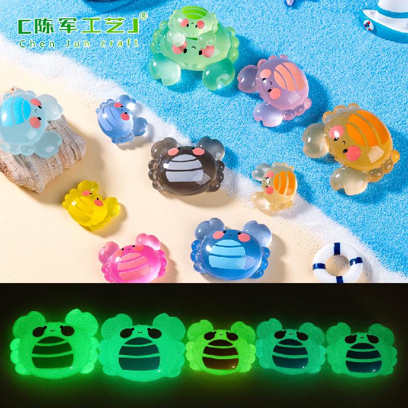 Phụ Kiện Tiểu Cảnh Tiểu cảnh cua phát sáng DIY, phụ kiện tiểu cảnh mini resin treo bàn garden TikTok đáng yêu cute (ZC-1491)