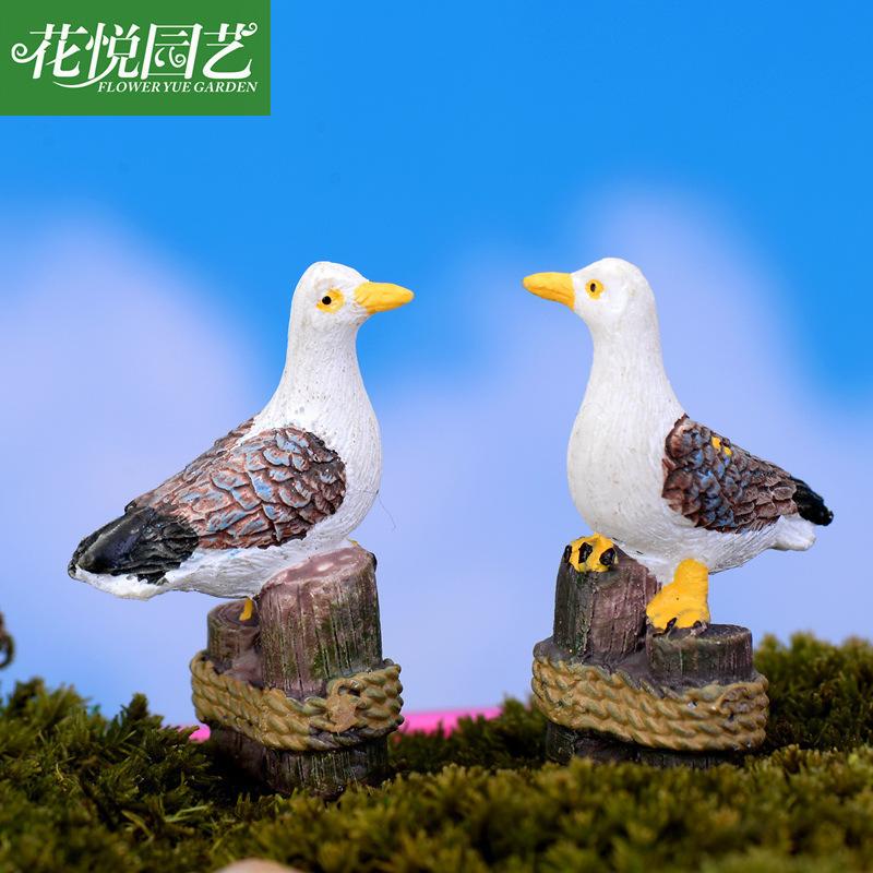 Phụ Kiện Tiểu Cảnh Tiểu cảnh chim mòng biển DIY, phụ kiện tiểu cảnh moss đáng yêu, handmade mini (ZC-1089)