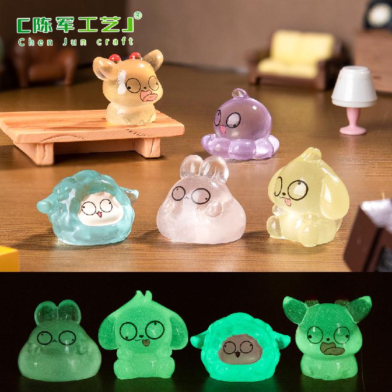 Phụ Kiện Tiểu Cảnh Tiểu cảnh thú nhỏ phát sáng DIY, phụ kiện tiểu cảnh mini resin garden treo bàn micro dollhouse cute (ZC-1501)