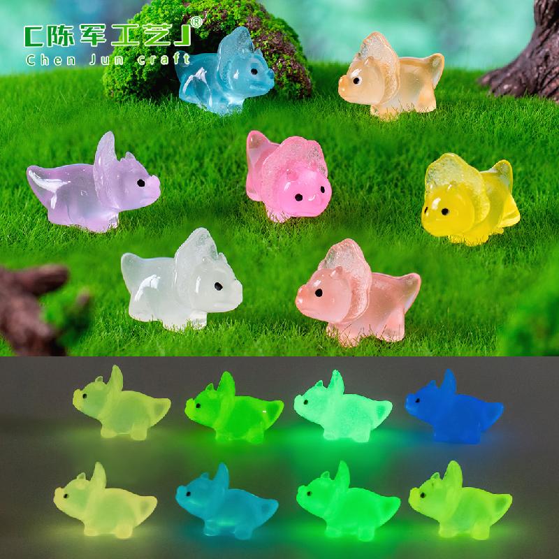 Phụ Kiện Tiểu Cảnh Tiểu cảnh khủng long phát sáng resin trang trí rêu DIY (ZC-678)