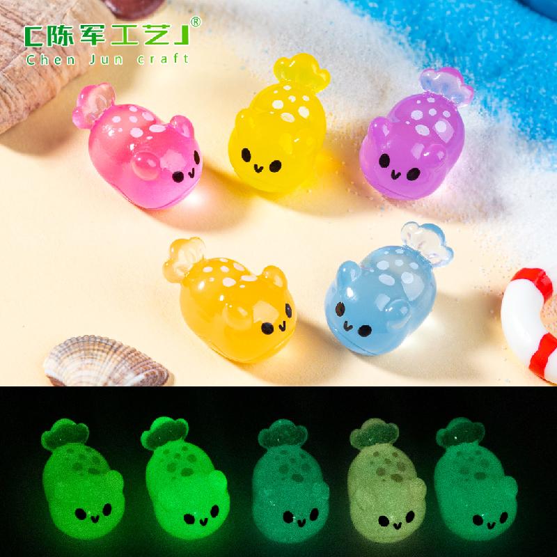 Phụ Kiện Tiểu Cảnh Tiểu cảnh sên biển cầu vồng phát sáng DIY, phụ kiện tiểu cảnh mini resin garden đáng yêu cute (ZC-1441)